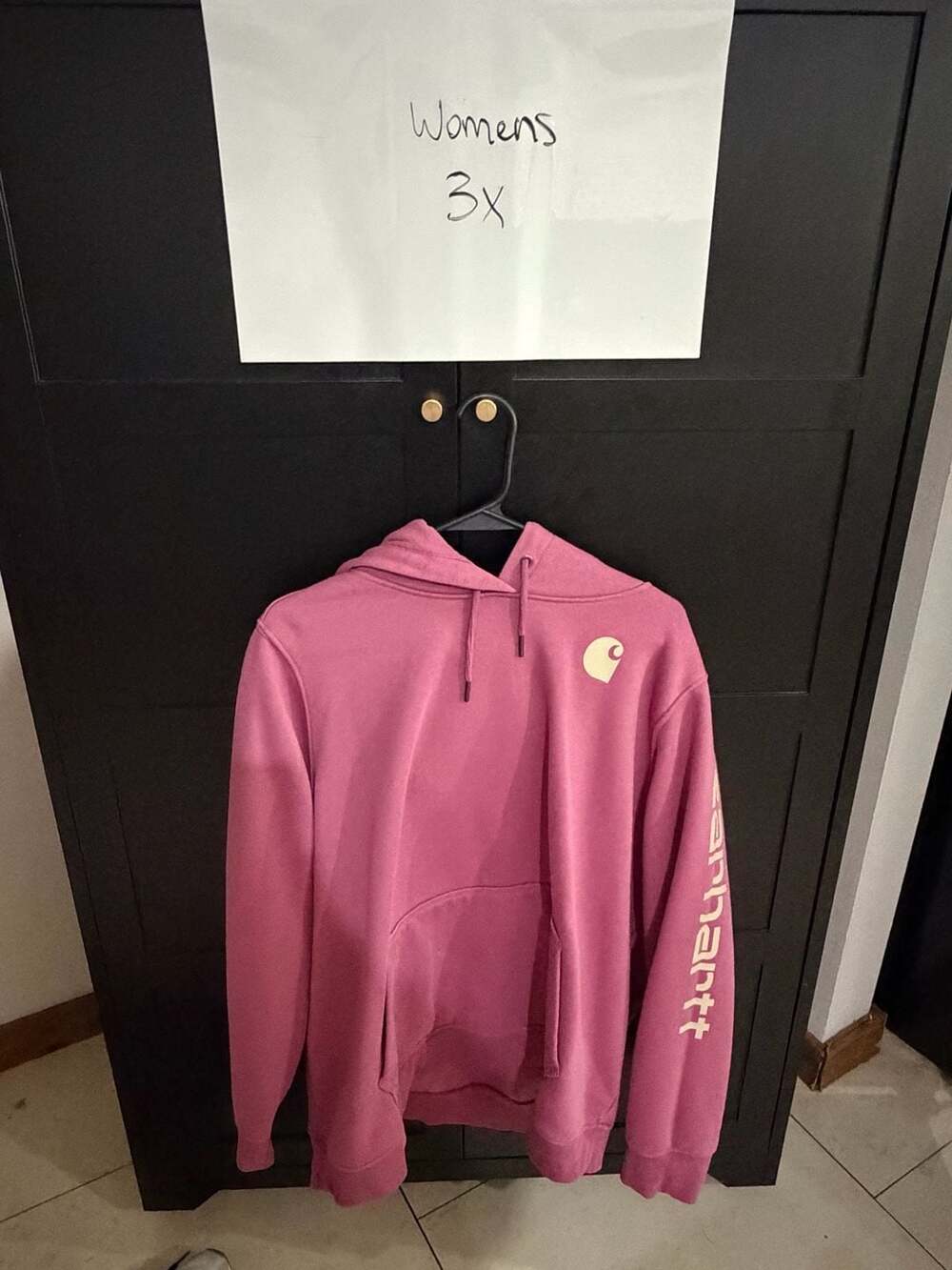 Carhartt Clarksburg Logo Hoodie Size 3X Pink Pullover Sweatshirt